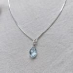 aquamarine necklace silver