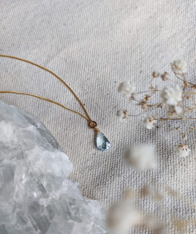 necklace aquamarine crystal