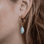 amazonite hoops